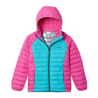 Columbia Toddler Girl's Powder Lite Hooded Jacket - Geyser / Pink Ic (338)